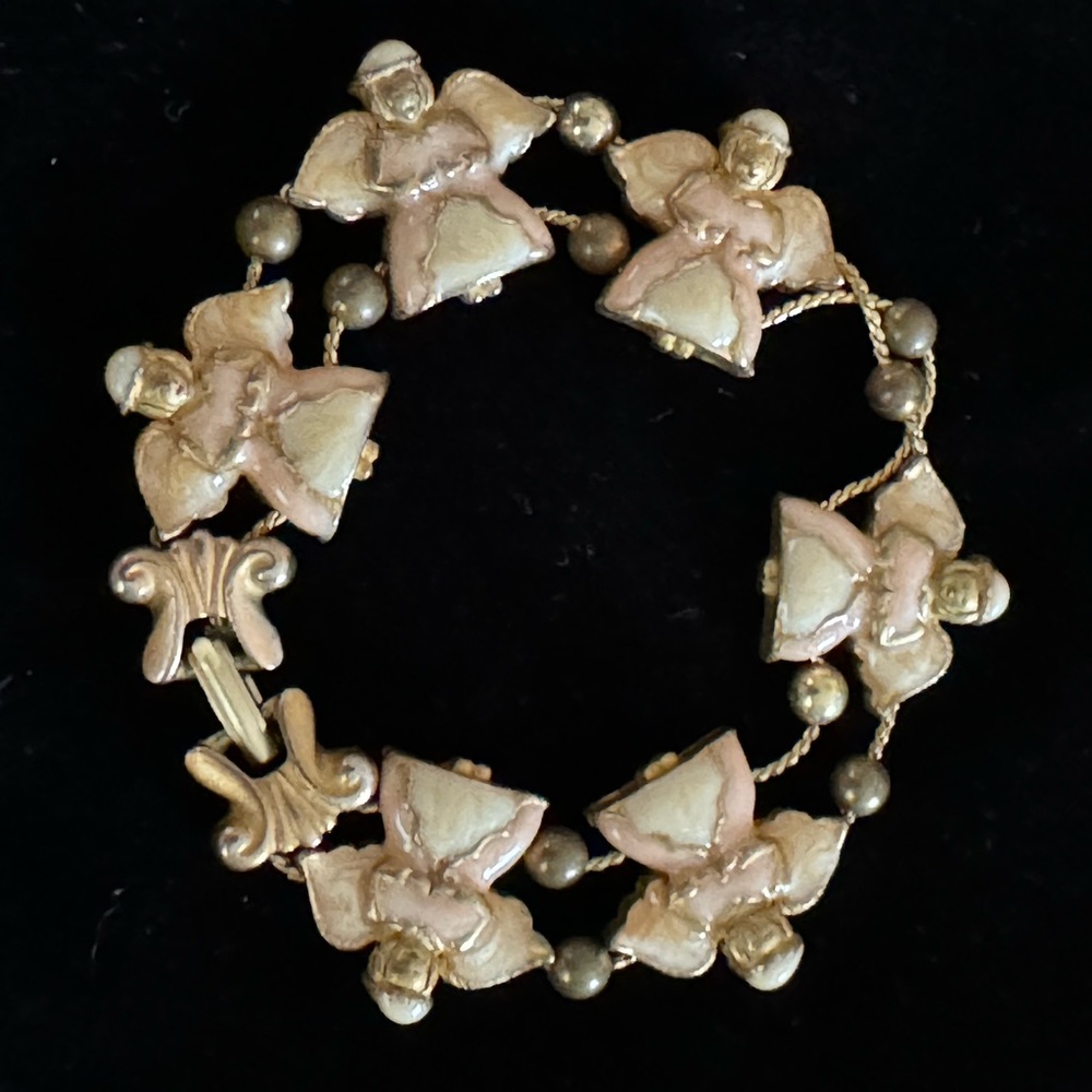 Vintage angel slide bracelet